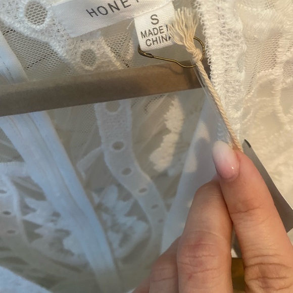 Honey Punch White Lace Romper - Picture 3 of 6